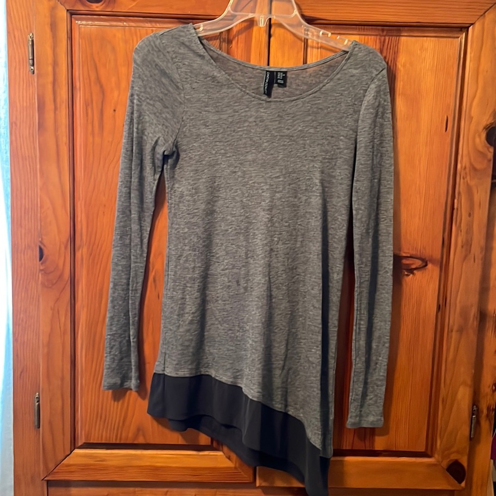 Cynthia Rowley asymmetrical long sleeve shirt.